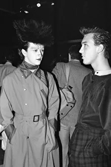 Steve Strange and Martin Kemp at the new nightclub Stringfellows in Covent Garden, London