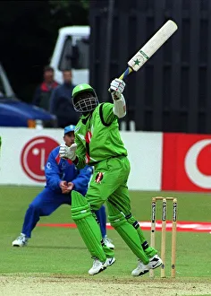 Batting Prints: Steve Tikolo Kenya May 1999 plays a flamboyant shot on his way to top score of 71
