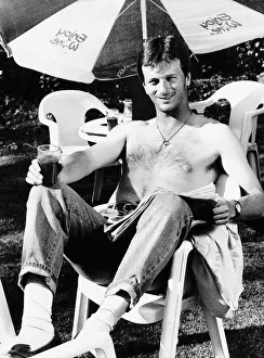 Cricketer Prints: Steve Waugh cricket player for Australia and Essex sits outside at his Birmingham hotel
