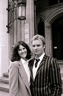 Sting Gordon Sumner with his wife Frances - July 1982 Outside Law Courts