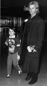 Sting singer with pop group Police aka Gordon Sumner 1984 with his son Joe Sumner