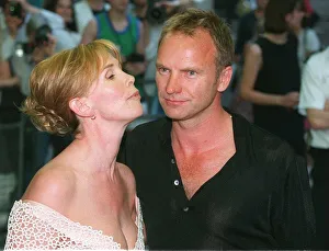Sting Singer with his wife Trudie Styler at the Premiere of his Film Grotesque