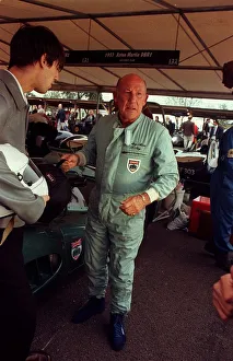 01419 Prints: Stirling Moss October 98 Former world motorracing champion at the 50th Goodwood