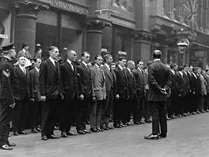 Stock Exchange Corps line up in Buchanan Street Glasgow during World War One circa
