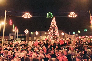 Illuminations Prints: Stockton Christmas Lights switched on by actor Paul Usher, Stockton