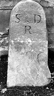 This Stockton and Darlington Railway boundry stone was recovered from the moors
