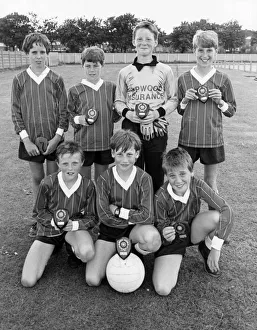Stockton West End, winners of the minniws final in the Belsports six a side junior soccer