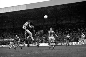 Stoke 1 v. Birmingham 0. Division 1 Football City. October 1981 MF04-10-007