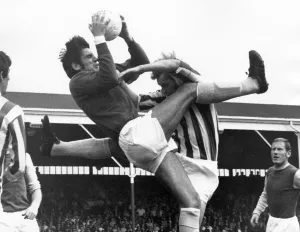 Stoke City v Crystal Palace league match at the Victoria Ground August 1970