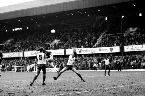 Stoke v. Aston Villa. March 1984 MF14-21-010 The final score was a one nil