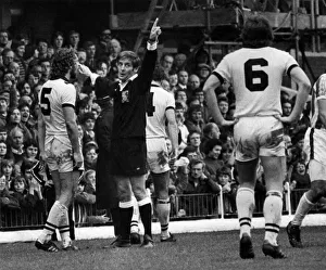 Red Card Prints: Stoke v Crystal Palace. George Graham gets his marching orders from referee Martin