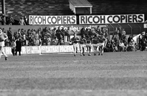 Stoke v. Everton. April 1985 MF21-51a-031 The final score was a two nil victory to