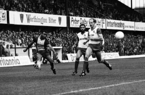 Stoke. v. Southampton. October 1984 MF18-03-005 The final score was a three one