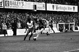 Stoke. v. Southampton. October 1984 MF18-03-018 The final score was a three one
