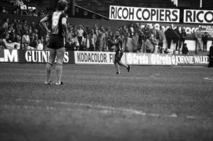 Stoke. v. Southampton. October 1984 MF18-03-026 The final score was a three one