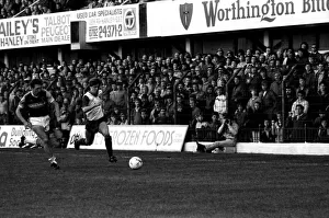 Stoke v. West Ham. October 1984 MF18-06-006 The final score was a four two