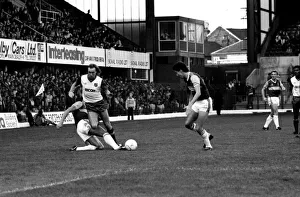 Stoke v. West Ham. October 1984 MF18-06-008 The final score was a four two