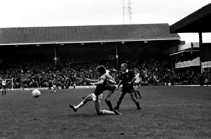 Stoke v. West Ham. October 1984 MF18-06-010 The final score was a four two