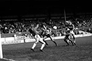Stoke v. West Ham. October 1984 MF18-06-011 The final score was a four two