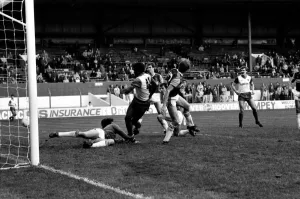 00231 Prints: Stoke v. West Ham. October 1984 MF18-06-022 The final score was a four two