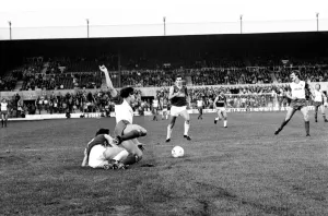 Stoke v. West Ham. October 1984 MF18-06-046 The final score was a four two