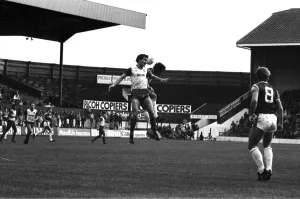 Stoke v. West Ham. October 1984 MF18-06-059 The final score was a four two