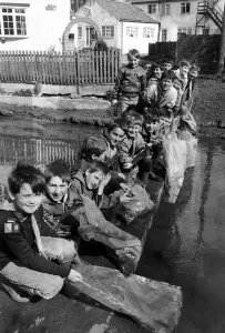 Stokesley Scouts and cubs take to the water to the challege thrown down by the parish