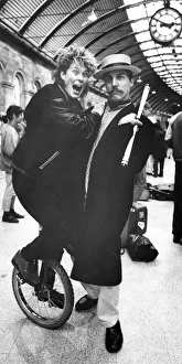 Busker Prints: Street entertainers Karen Belll and Erik Larsen at Newcastle Central Station