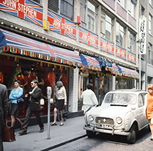 Places Prints: Street Scene in Carnaby Street, London. 24th May 1968