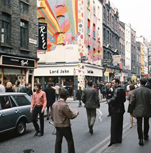 Street Scene in Carnaby Street, London. November 1968