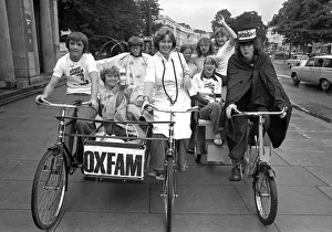 Street theatre came to Leamington in the shape of 10 amateur actors from Oxfam. The players are members of the Young Oxfam Round Britain Street Theatre who are spending their summer vacation touring a dozen towns and cities