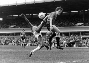 At full stretch, Birmingham Citys Howard Gayle makes an acrobatic attempt to find a