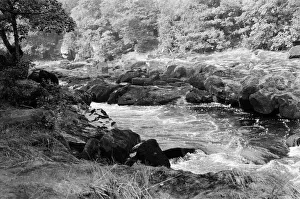 Rocks Prints: The Strid in the Bolton Abbey estate in Wharfedale in North Yorkshire, circa 1970
