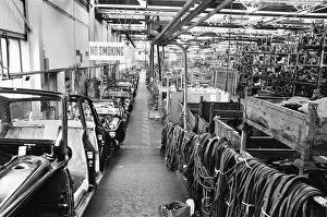 Images Dated 1st March 1971: Strike action at Rover, assembly line deserted, in support of the first official one day