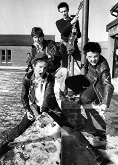 Striking a pose - Longbenton High School new wave band The Condemned (left to right