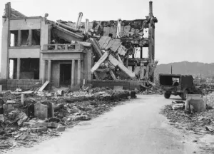 Wreckage Prints: One of the few structures to be left standing in the Japanese city of Hiroshima following