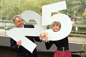 01077 Prints: Stuart Linnell and Julie Mayer get ready for the Radio WM 25th celebrations at Pebble