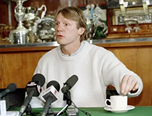 Stuart Pearce of Nottingham Forest pictured at a press conference as he announces his