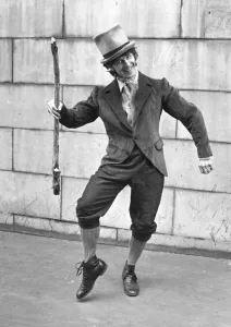 Ireland Prints: A student in Dublin dresssed as a Leprechaun doing a Irish Jig