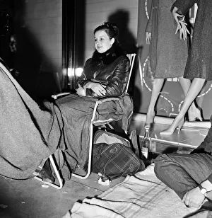 Shop Window Prints: Student Joyce Wells (19) from Salford pictured at the front of the queue for tomorrow