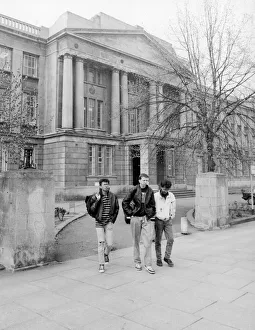 University Prints: Students seen here leaving Coventry Technical College 26th April 1991
