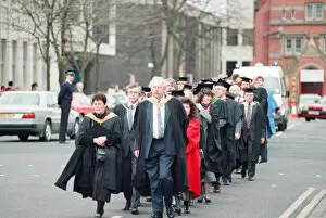 Students Collection: Students of Teesside University march through the streets during the 12