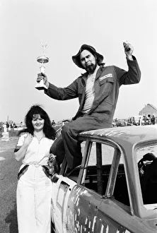 01255 Prints: Stunt driver Mick Stirrups drove his Zephyr car off a ramp