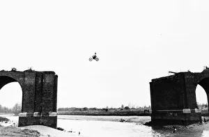 Stunts John Taylor jumps River Blackwater without Helmet protective gear