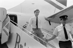 Pilot Prints: Sub Lieutenant Ian Soapy'Watson arrives at Gatwick airport
