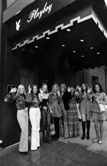 Successful applicants from 70 who have been chosen to become bunnies at the Playboy Clubs