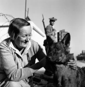 Suez Crisis 1956 56 year old Miss Nora Broach of Dumfries who refuses to be