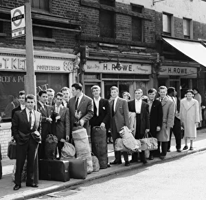Recruitment Prints: Suez Crisis 1956 Army reservists who have been called up as a result of the crisis