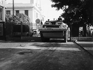 Egypt Prints: Suez Crisis 1956 British armoured amphibious vehicle in Port Said