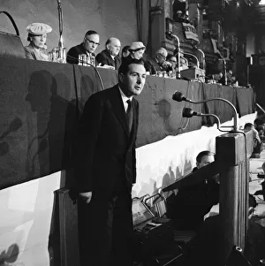 Conferences Prints: Suez Crisis 1956 James Callaghan speaking about the Middle East situation